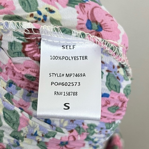 VICI Mable Rosaline Floral Plisse Button Down Shirt Set Womens Size Small - Picture 12 of 12